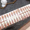 Nuevas Tiras de Uñas Pre-hechas Más Vendidas de 30 Piezas, Parches de Uñas Coloridos Electroplateados, Arte de Uñas Degradado, Uñas Portátiles Color Ojo de Gato Hielo-Transparente