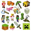 Pegatinas de Tela Bordadas de Minecraft Pegatinas de Parche de Personajes Virtuales de Dibujos Animados Pegatinas de Decoración para Bolsos Pegatinas Bordadas Estilo Pixelado de Juego