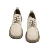 Novedad Primavera/Verano 2026 Estilo Retro Estilo Británico Moda Femenina Casual Versátil Zapatos de Cuero para Exportación