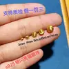 Prata 925 Banhada a Ouro Contas Olho de Gato Acessórios Espaçadores Pulseira DIY Pulseira Semi-Acabada Acessórios para Colar Contas Soltas Contas Redondas