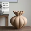 Jarrón de Cerámica China de Nuevo Estilo Jingdezhen, Decoración de Lujo Ligero de Gama Alta, Decoración Artística Suave para Habitaciones Modelo, Arreglo de Flores Secas