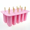 Molde de Silicona de Diez Agujeros Helado Paleta Helado