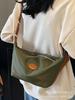 Bolso de Gran Capacidad para Mujer 2025 Nuevo Moderno Versátil Bolso de Tela Bolso de Hombro Ropa de Trabajo para Clase Bandolera Forma Dumpling