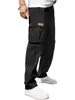 2026 eBay exportación pantalones jogger de color liso para hombre con bolsillo para deporte primavera y otoño ropa de trabajo pantalones largos dropshipping