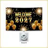 Tecido de Fundo de Ano Novo Personalização Decoração de Festa de Festival Arranjo Exclusivo de Comércio Exterior da Amazon Banner Fonte de Fábrica