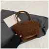 Bolso de Felpa de Diseño de Nicho de Moda para Mujer, Bolso de Hombro, Bolso de Mano de Estilo Sencillo para el Trabajo, Elegante Bolso Cubo para la Axila