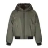 Chaqueta de Algodón con Capucha y Dobladillo Deshilachado con Remaches Estilo Retro Americano para Hombre Mujer Otoño Invierno Nueva Chaqueta de Trabajo Desconstruida con Cuello Alto Ropa de Abrigo