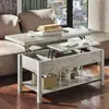 Mesa de café de madera moderna y simple elevable, mesa de almacenamiento multifuncional de pie para el hogar, muebles para sala de estar de apartamentos pequeños