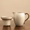 Taza de Belleza Patrón Ru Kiln Azul y Blanco con Esmalte Dorado, Taza para Compartir Té, Recipiente para Servir Té, Accesorio de Juego de Té
