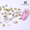 Nova Arte Do Prego Amarelo Dourado Em Forma De Broca Net Vermelho Fundo Plano Em Forma De Broca Fundo De Ouro Broca Nail Art Broca Ornamentos Strass