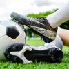 Zapatos de Fútbol para Hombre de Caña Baja Azules y Blancos con Tacos de Porcelana Adolescente Tenis de Entrenamiento Profesional Explosiones de Comercio Exterior tenis talla grande