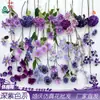 26 Anos da Série de Flores Deep Purple, Cenário de Salão de Festas de Casamento, Flores Artificiais, Arranjos Florais Guia de Caminho de Palco de Hotel, Flores Artificiais