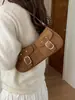 Bolso Cruzado de Hombro Único Estilo Coreano de Moda Versátil para Mujer Diseño de Nicho Color Sólido Bolso de Media Luna Textura Mochila Casual