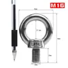 Porca com olhal em aço inoxidável 304, tipo parafuso com olhal circular, porca de alta resistência M3 4 5 6 810 apertada manualmente
