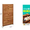 Zapatero ultra delgado con puerta abatible para entrada del hogar, mueble simple y moderno para pasillo, zapatero a prueba de polvo de 17 cm para entrada de apartamentos pequeños
