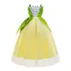 Ins Disfraz de Actuación para Niños de Halloween Campanita Príncipe Rana Princesa Rana Princesa Tiana Vestido de Princesa Tiana