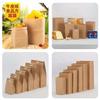Saco de papel Kraft para alimentos saco para embalagem de milk tea saco descartável de armazenamento para catering takeaway saco de embalagem igual ao do KFC