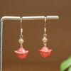 Moda pendientes imperiales de arena incrustada pendientes cabeza de Buda de cinabrio pendientes de lingote regalo al por mayor suministro en vivo