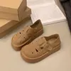 Sandalias Romanas Francesas Temperamento Femenino Modernas Verano 2026 Nuevos Zapatos de Jaula de Cerdo Estilo Bosque Retro Suela Gruesa Calados Zapatos Birkenstock