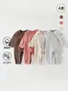 Roupas de Bebê para Primavera e Outono, Macacão Elástico, Macacão de Bebê, Pijama de Manga Longa com Ar Condicionado, Macacão de Algodão Puro Macio com Fleece para Engatinhar Classe A