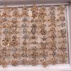 Nuevo anillo de oro con diamantes estilo europeo y americano boca abierta Anillo decorativo de diamante blanco en caja anillo abierto ajustable mixto
