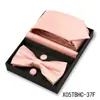 Conjunto de Presente Masculino com Gravata Lisa e Gravata Borboleta de 4 Peças Caixa para Casamento Terno Formal Gravata Decorativa Venda Quente Transfronteiriça em Estoque
