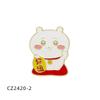Broche de gato lúcido ano novo fofo desenho animado animal yuanbao kapibala distintivo de metal estudante pendurado pequenos presentes