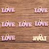 8 Cores 9X17Mm Liga DIY Joias Pingente Esmaltado Ouro Velho Letra Inglesa Amor Pingente Dia dos Namorados