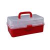 Fábrica en stock Caja de almacenamiento multifunción portátil de tres capas Caja de herramientas de almacenamiento para el hogar Bloques de construcción Lego Caja de almacenamiento de plástico