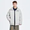 Jaqueta de Algodão com Lapela Masculina Casual Solta Cor Sólida Versátil Inverno 2025 Nova Acolchoada Quente Tendência Casaco de Algodão