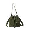 Bolso de axila de nailon con cordón de estilo coreano, diseño nicho de alta gama, bolso de cubo portátil, gran capacidad, bolso bandolera de tela Oxford