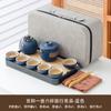 Juego de Té de Viaje de Cerámica Cruda para Negocios de la Empresa Palabras y Traje Pequeño Taza Exprés de Cerámica Portátil Juego de Té Kung Fu Logotipo de Vacaciones