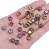 10 Estrellas Pentagonales de Vidrio Multicolor Chapado Color Aurora Cristales Mágicos Cuentas Accesorios de Material para Pulsera DIY Hecha a Mano