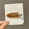 Elegante pinza para el pelo floral con estampado de leopardo para mujer, con un aire Maillard, pinza de cocodrilo estilo coreano, pasador, accesorio para el pelo de otoño e invierno