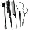 Peine de Peluquería Amazon Cepillo para Cejas Peine para Reflejos Bicolor Peine de Plástico de Tres Filas Peine de Púa para Peinar el Cabello Aceite de Peinado