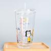 Vaso de dibujos animados con asa de escala, taza creativa de leche para el desayuno de alto valor, taza doméstica resistente al calor, vaso con boquilla