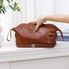Atacado de fabricante transfronteiriço bolsa de higiene pessoal masculina em PU para viagens de negócios e viagens, bolsa de maquiagem de mão para negócios, bolsa de higiene pessoal, bolsa de armazenamento
