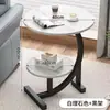 Mesa de Centro Redonda, Mesa Pequeña para Apartamentos Pequeños, Mesa de Té para Balcón, Mesa Redonda Simple para Uso Doméstico, Mesa Lateral Móvil para Sofá con Almacenamiento