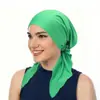 AliExpress nuevo gorro de punto de color liso con dos pompones de arco europeo y americano en stock