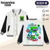 Gafas de sol de Minecraft, chaqueta de béisbol infantil temática de Creeper, top deportivo de bloques de color para niños, atuendo elegante de estudiante