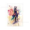 Fornecimento do Fabricante: Pintura em Tela Sem Moldura de Cavalo em Aquarela, Arte em Tela de Animal, Pintura Decorativa para Sala de Estar, Dropshipping, Simples e Leve Luxo
