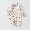 Mono de bebé de pecho cruzado Categoría Primavera y Otoño una Bata de algodón puro de manga larga Ropa interior para dormir Ropa para gatear Ropa para recién nacidos