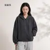 Sudadera con capucha y cárdigan retro americano grueso holgado para pareja, chaqueta casual versátil con capucha para hombre y mujer, top de estilo idéntico para pareja