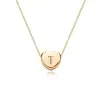 Amazon Transfronterizo Nuevo Diseño Collar con Forma de Corazón Collar de 26 Letras Moda para Mujer Versátil Regalo de Cumpleaños