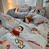 Maillard Cama para Cachorro Sábanas Funda Nórdica Juego de Cuatro Piezas Dormitorio Estudiantil Juego de Tres Piezas Algodón Lavado Estilo Ins Cama Individual y Doble Funda Nórdica