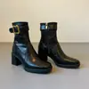 Botines Cortos de Tacón Alto Cuadrados Retro para Mujer, Nuevo Estilo Otoño e Invierno 2026, Botas Delgadas de Tacón Grueso de Lujo Ligero, Botas Delgadas Versátiles de Superficie Suave