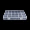 Caja de almacenamiento grande fija de calibre 24, multicalibre, caja divisoria para piezas de hardware con tapa, caja de almacenamiento de plástico, caja divisoria para joyas