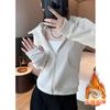 Abrigo de Otoño para Mujer, Sudadera Rosa con Capucha, Nuevo Estilo 2026, Cárdigan Corto Ajustado, Top de Hombro Normal, Conjunto Estilo Universitario