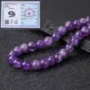 Amatista Natural Cuentas Sueltas Hilo Largo Materiales para Joyería DIY Pulseras con Cuentas Amatista Noche Oscura Cuentas Redondas Venta al Por Mayor