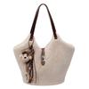 Bolsa de Mão Fashion e Estilosa para Mulheres, Novo Modelo Outono 2025, Bolsa de Ombro de Pelo de Ponta Tendência Nicho